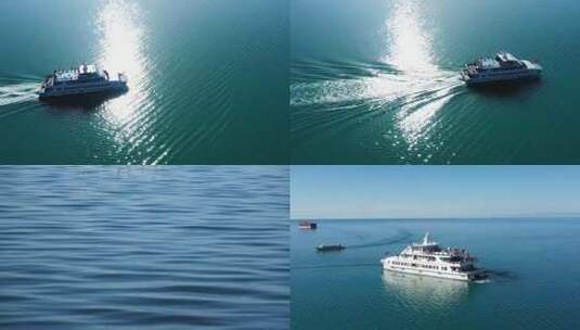 青海湖-游船-唯美-美景高清在线视频素材下载
