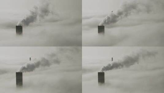 环境污染的烟筒高清在线视频素材下载