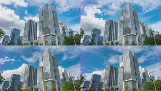 湖南省衡阳市陆家新区城市建筑4k延时摄影高清在线视频素材下载