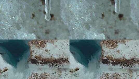 冰上滴水冰雪融化高清在线视频素材下载