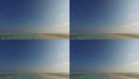 白色天堂沙滩高清在线视频素材下载