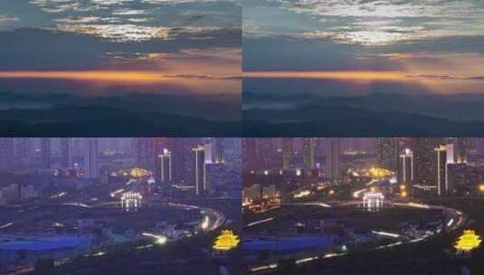 西宁城市高架桥夜景延时摄影高清在线视频素材下载