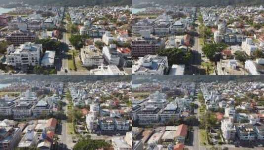 海边城市航拍高清在线视频素材下载
