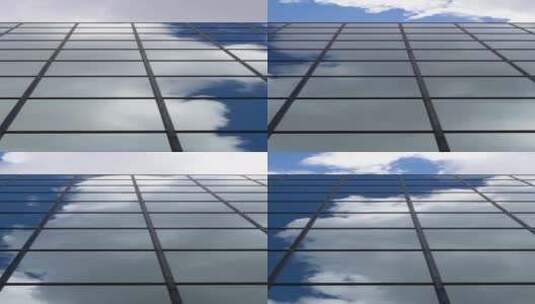 办公楼中的垂直视频云反射高清在线视频素材下载