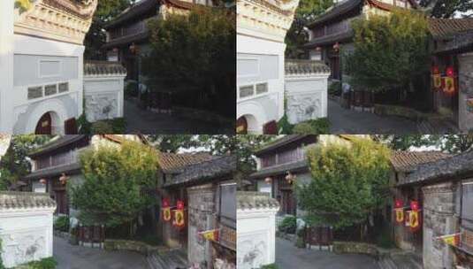 航拍贵州青岩古镇中式寺庙人文景观高清在线视频素材下载