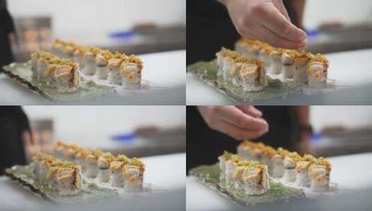 日料制作寿司高清在线视频素材下载