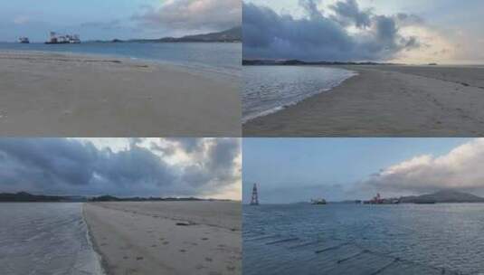 平潭岛象鼻弯海滩航拍高清在线视频素材下载