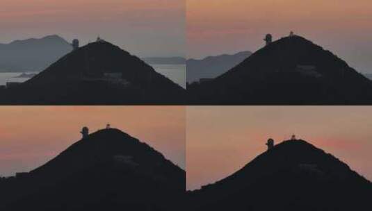 深圳天文台日出航拍高清在线视频素材下载