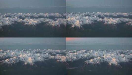从飞机上看雪山高清在线视频素材下载