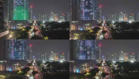 广州珠江新城夜景高清在线视频素材下载