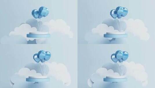 云层 云朵 白云 动画高清在线视频素材下载