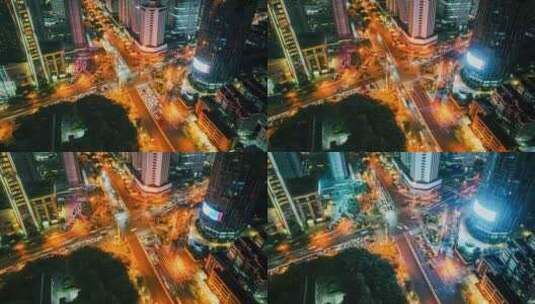 厦门城市航拍夜景高清在线视频素材下载