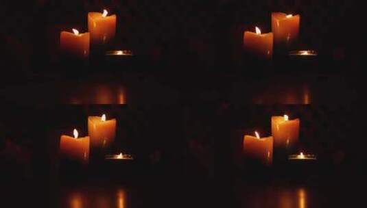 燃烧的蜡烛 悼念 祈祷高清在线视频素材下载