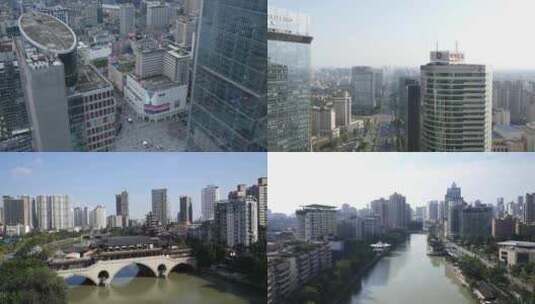 4K四川成都城市航拍高清在线视频素材下载
