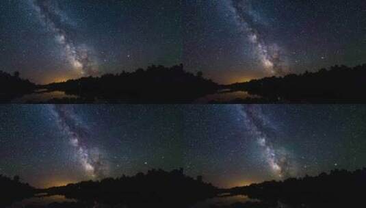 美丽的星空银河延时拍摄高清在线视频素材下载