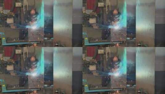 工人电焊焊接1高清在线视频素材下载