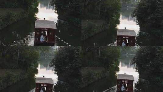 小船从水面走过10高清在线视频素材下载