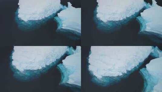 水下冰山漂浮空中特写高清在线视频素材下载