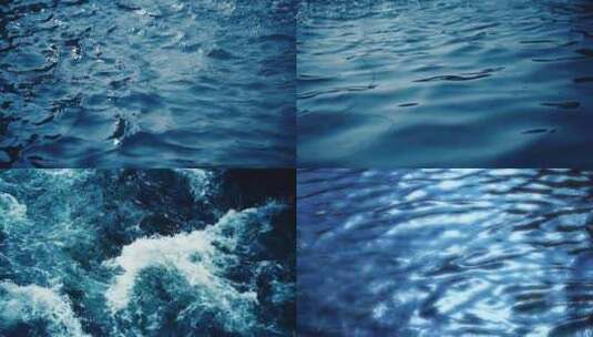 蓝调水电影感胶片水流慢动作电影感高清在线视频素材下载