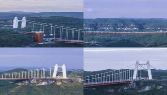 高清竖屏延时航拍湖南矮寨大桥高清在线视频素材下载