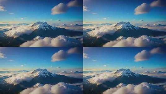 雪山山峰山脉风景高清在线视频素材下载