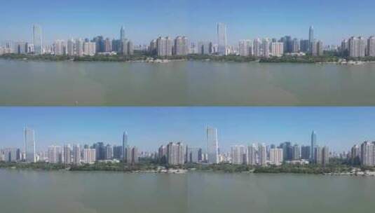 航拍惠州城市地标高楼惠州大景高清在线视频素材下载