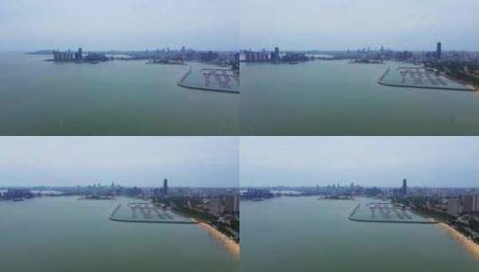 航拍海南省海口市城市风光视频高清在线视频素材下载