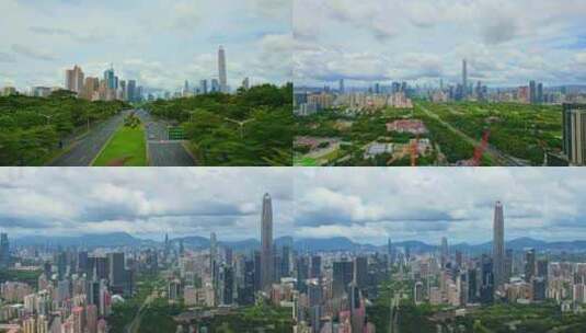 现代大气深圳城市航拍高清在线视频素材下载