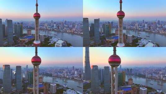 上海东方明珠塔城市景观高清在线视频素材下载