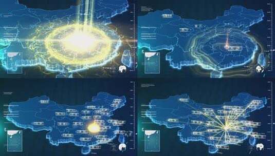 长沙辐射地图高清AE视频素材下载