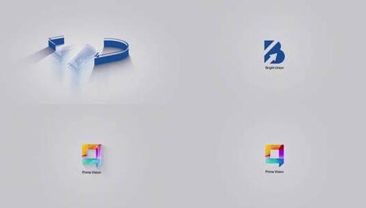 快速描边揭示的明亮标志高清AE视频素材下载