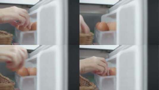 鸡蛋放进冰箱高清在线视频素材下载