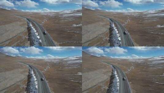 原创 青海德马高速公路高原自然风光航拍高清在线视频素材下载