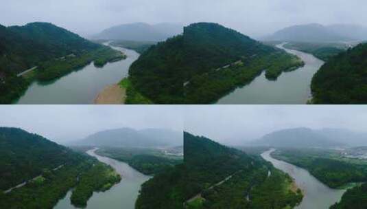 蜿蜒而宁静的河流高清在线视频素材下载