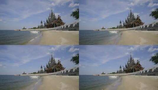 泰国寺庙  海边视频高清在线视频素材下载
