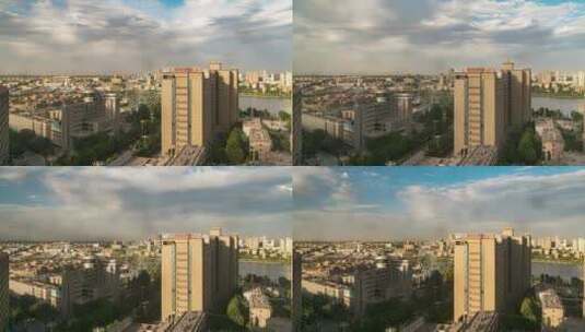新疆喀什 城市入夜 黄昏 日转夜高清在线视频素材下载