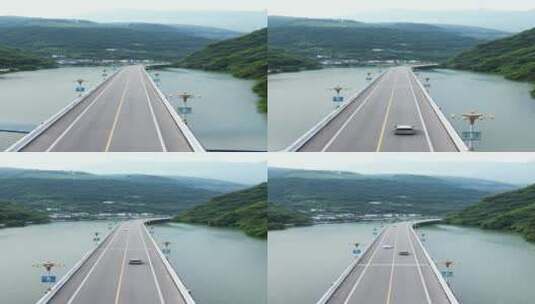 航拍中国最美水上公路竖屏高清在线视频素材下载