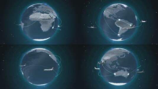 旋转的地球虚拟高清在线视频素材下载