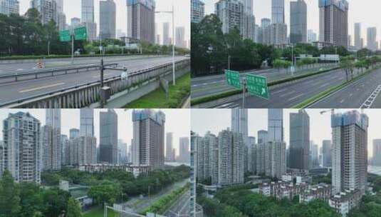 深圳滨江大道航拍高清在线视频素材下载