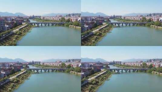 江西安福卢水河凤林桥高清在线视频素材下载