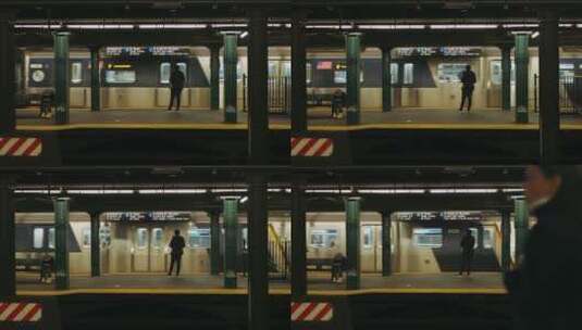纽约地铁站台高清在线视频素材下载