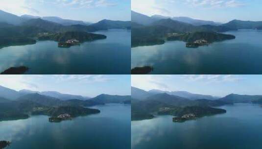 航拍四川瓦屋山景区雅女湖美丽风景高清在线视频素材下载