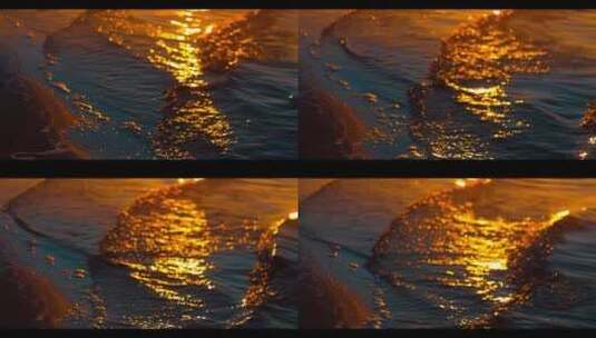 热带海面上的日落大海海水夕阳晚霞唯美清新高清在线视频素材下载