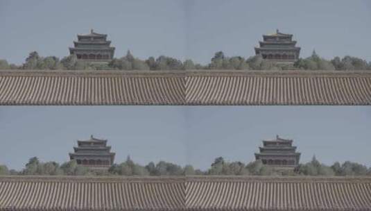 景山公园 北京古建筑高清在线视频素材下载