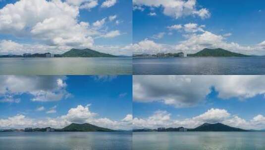 惠州海边蓝天白云高清在线视频素材下载