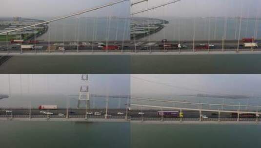 广州南沙大桥高清在线视频素材下载