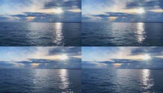美国佛罗里达群岛蓝色海洋上美丽的云层形成高清在线视频素材下载