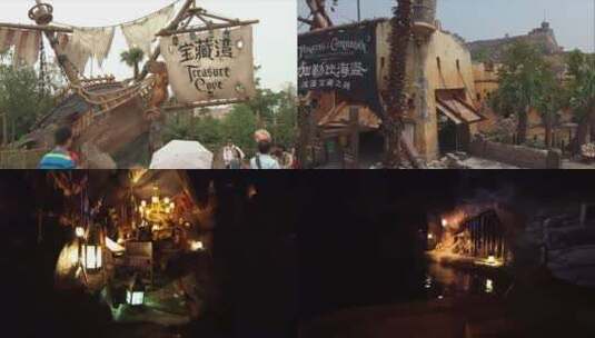 上海迪士尼乐园 宝藏湾高清在线视频素材下载