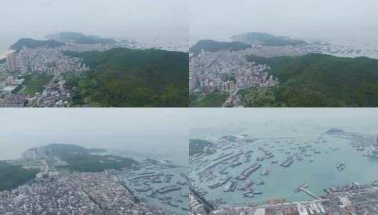 阳江海陵岛渔港航拍01高清在线视频素材下载