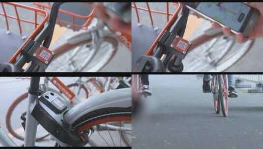 骑共享单车高清在线视频素材下载